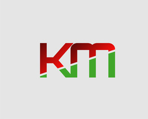 KM letter initial company M logo
