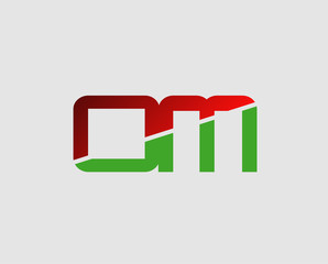 OM letter initial company M logo
