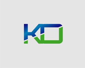 KO letter logo. Vector illustration
