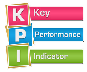 KPI - Key Performance Indicator Colorful Squares Vertical 