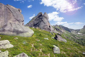 Turtle Mountain in the mountain Ergaki Western Sayan