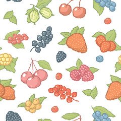 Seamless berries pattern