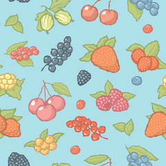 Seamless berries pattern