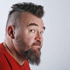 Obraz premium portrait of a man with a mohawk