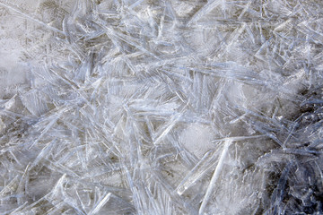 texture of ice in the sunshine