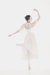 Romantic Beauty. Retro Style ballerina