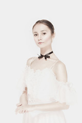 Romantic Beauty. Retro Style ballerina