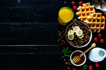 Healthy breakfast ingredients