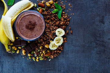 Chocolate banana smoothie