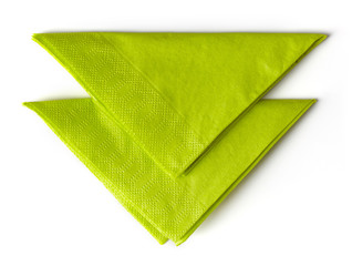 green paper napkins