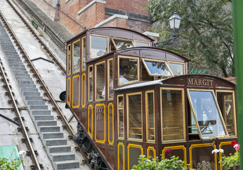Naklejka premium Budapest castle hill funicular