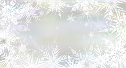 Naklejka na ściany i meble Christmas background with light snowflakes