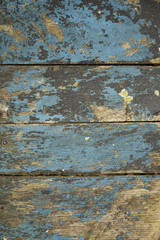 Fototapeta na wymiar Blue painted and distressed reclaimed wood texture