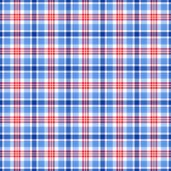 Blue, red and white plaid background