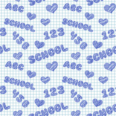 School doodle pattern