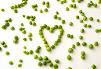 Heart Figure Made With Peas