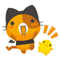 ネコとーく。デビル+ぴよ