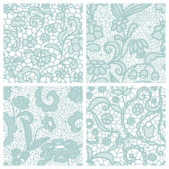 Fototapeta premium Set of lacy patterns.