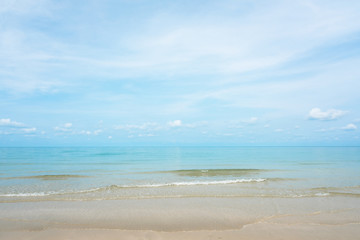 Exotic beach with gentle wave on the beach