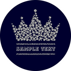  diamond crown in dark blue circle