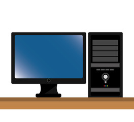 computer desktop isolated icon design, vector illustration  graphic 