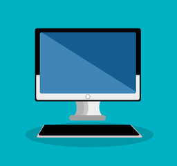 computer desktop isolated icon design, vector illustration  graphic 