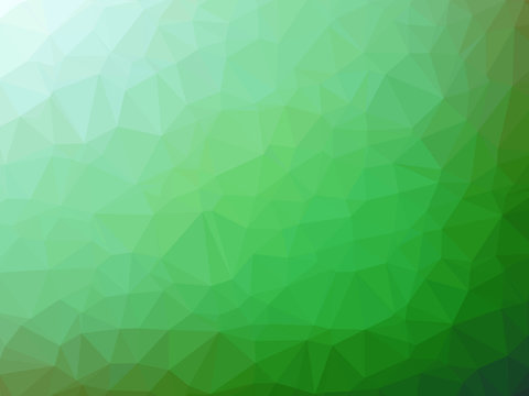 Green white gradient polygon shaped background