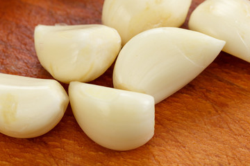 Garlic on Cutting board
