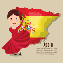 Spanish culture icons isolated icon design, vector illustration  graphic 