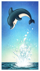 delfin saltando en el mar © cirodelia