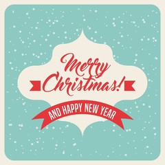 Text icon. Merry Christmas design. Vector graphic