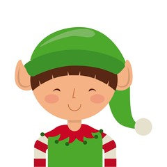 elf icon. Merry Christmas design. Vector graphic