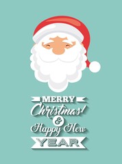 santa cartoon icon. Merry Christmas design. Vector graphic