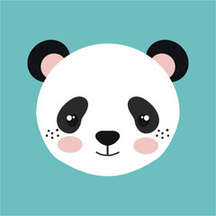 cute panda bear isolated icon design, vector illustration  graphic 