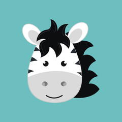 cute zebra isolated icon design, vector illustration  graphic 