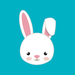 cute rabbit animal farm isolated icon design, vector illustration  graphic 