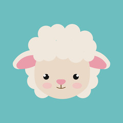 cute sheep animal farm isolated icon design, vector illustration  graphic 