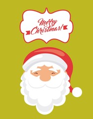 Santa cartoon icon. Merry Christmas design. Vector graphic