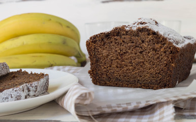 banana bread with yogurt, brown sugar and vegetable oil
