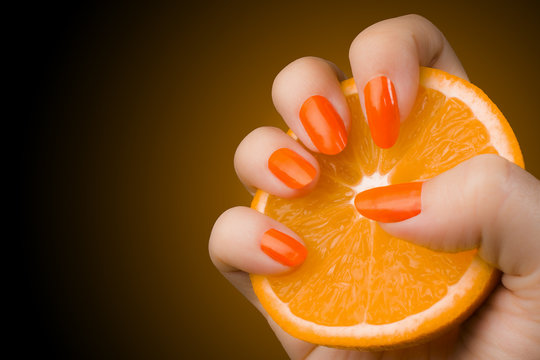 Orange Nails