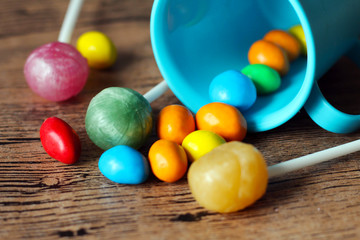 colorful coated candy