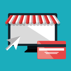 electronic commerce  isolated icon design, vector illustration  graphic 