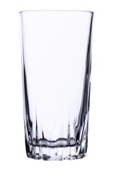empty glass for beverage isolated on white background