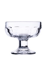 Glassware for jam on the isolated white background