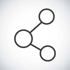 Share. Silhouette icon design. Vector graphic