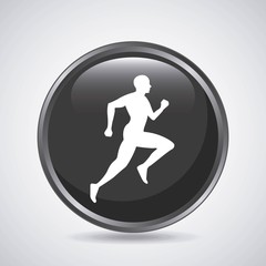 Fototapeta na wymiar Man running icon. Sport design. Vector graphic