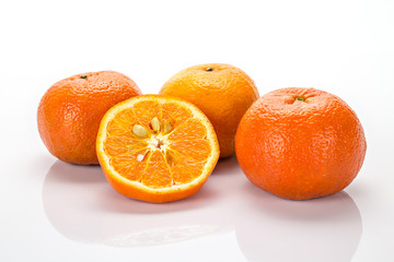 Fresh orange isolated on white background