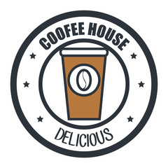 delicious coffee  isolated icon design, vector illustration  graphic 