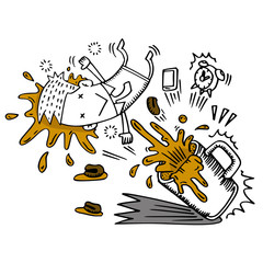 Business man with coffee cup