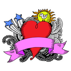 Valentine card love concept